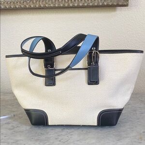 Rare Vintage Coach woven summer bag